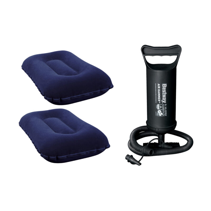 Bestway 2 Adet Şişme Yastık + El Pompası 67121 + 62002 BW137